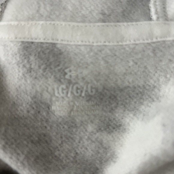 Under Armour Shirt Womens Large White‎ Gray Freedom Rival Amp Hoodie Sweatshirt - Picture 7 of 9